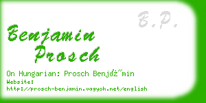 benjamin prosch business card